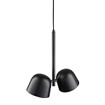 Подвесной светильник черный с 2-мя плафонами Pendant lamp Black варинант исполнения - 3 | Loft Concept в Перми