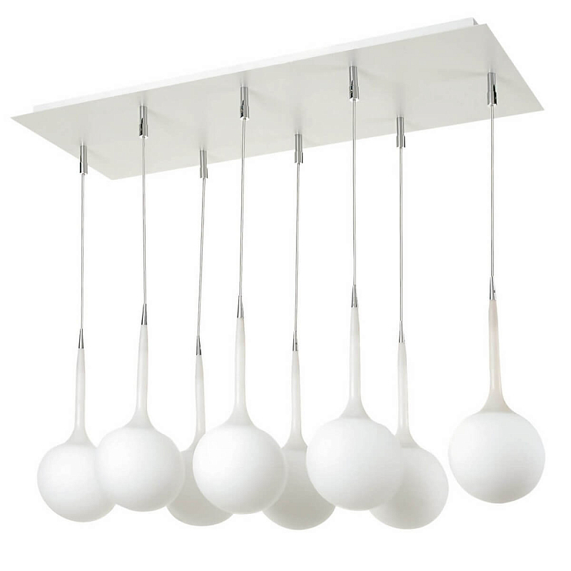 Люстра Faliero Ball 8 Light Хром Белый в Перми | Loft Concept 