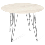 Стол обеденный с круглой столешницей из керамики на четырех ножках Sand Ceramics варинант исполнения - 1 | Loft Concept в Перми