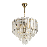 Люстра многоярусная с овальными прозрачными подвесками 36 см Harmonica варинант исполнения - 2 | Loft Concept в Перми