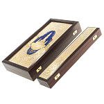 Нарды настольные из натурального камня лазурит и долерит Backgammon from Stone варинант исполнения - 15 | Loft Concept в Перми