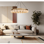 Люстра круглая с сферическими плафонами из натурального камня Phased Spheres варинант исполнения - 4 | Loft Concept в Перми