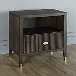 Прикроватная тумбочка с полкой Elsa Dreams Walnut  варинант исполнения - 1 | Loft Concept в Перми