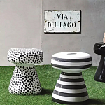 Дизайнерский журнальный стол белый в чёрный горох Gefan варинант исполнения - 2 | Loft Concept в Перми