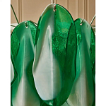 Люстра из стеклянных зеленых лепестков Petalled Illuminator варинант исполнения - 7 | Loft Concept в Перми