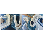 Арт-объект ручной работы Blue Abstraction из 4-х панелей варинант исполнения - 5 | Loft Concept в Перми