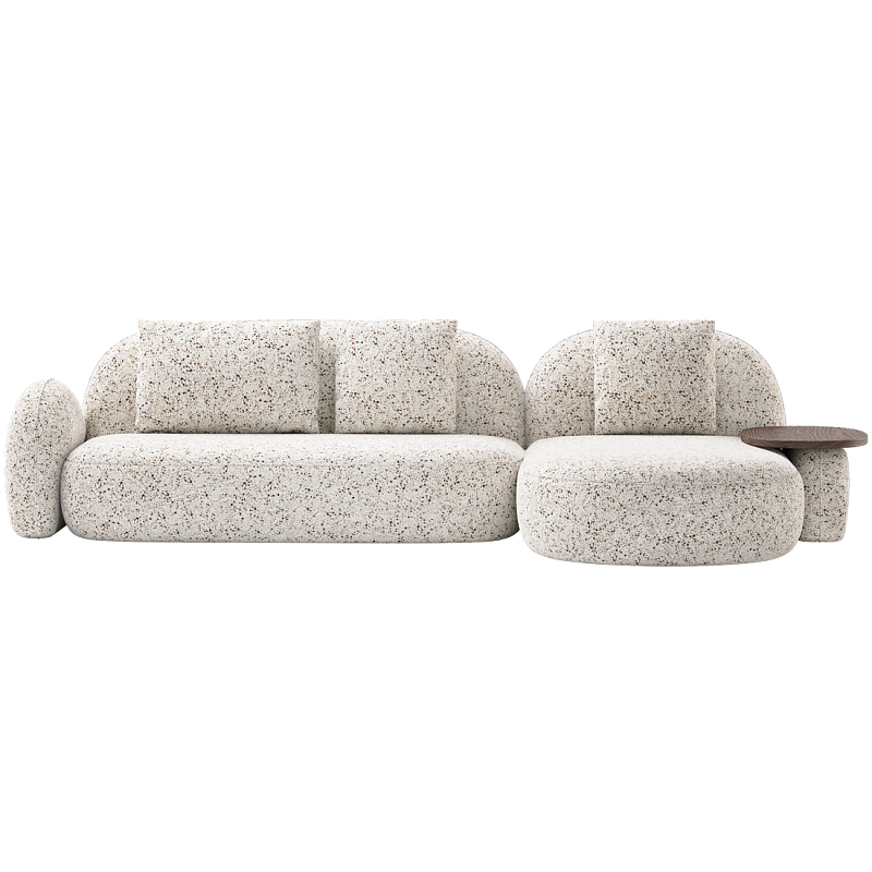 Модульный Диван Orus с кушеткой и столиком Молочный Орех в Перми | Loft Concept 