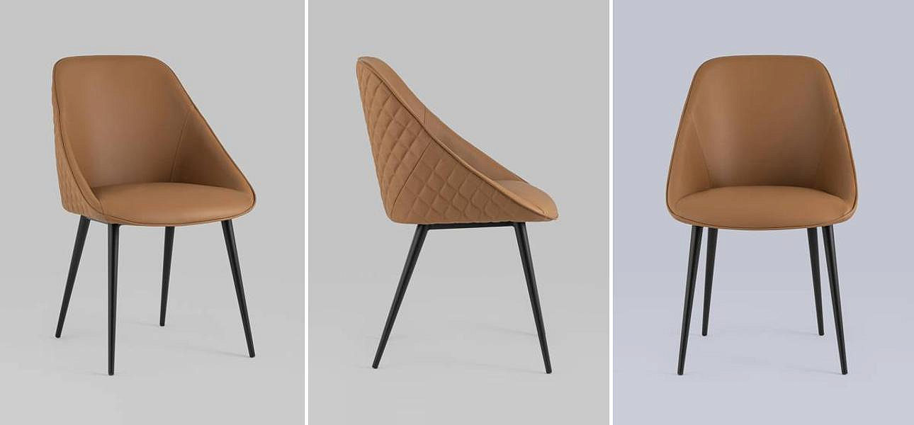Стул Miruna Chair Коричневая Экокожа Стул Miruna Chair Коричневая Экокожа - Loft-Concept в Перми