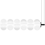 Светодиодный подвесной светильник линейный с белым воздушным плафоном Glowing Cloud варинант исполнения - 4 | Loft Concept в Перми