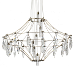 Люстра подвесная из металла с прозрачными подвесками из хрусталя Quasar 93 варинант исполнения - 1 | Loft Concept в Перми