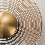 Бра с янтарным стеклянным диском и золотистыми акцентами Savio Glass Disc варинант исполнения - 5 | Loft Concept в Перми