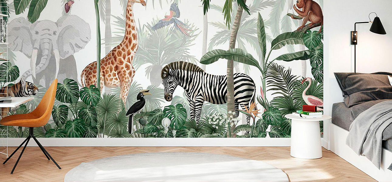 Обои ручная роспись Jungle Jive Обои ручная роспись Jungle Jive - Loft-Concept в Перми