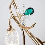 Подвесной светильник с хрустальными плафонами и декором Alvere Crystal Hanging Lamp варинант исполнения - 4 | Loft Concept в Перми