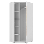 Шкаф угловой с белым глянцевым фасадом Grace of Furniture варинант исполнения - 2 | Loft Concept в Перми
