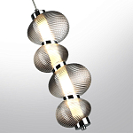 Подвесной светильник с 4-мя рифлеными стеклянными шарами Marcelh Light варинант исполнения - 5 | Loft Concept в Перми