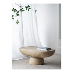 Столик кофейный кремового цвета с овальной столешницей и круглым основанием Cream Dalmen Table варинант исполнения - 10 | Loft Concept в Перми