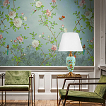 Настольная лампа голубая с изображением птиц Slip Away варинант исполнения - 5 | Loft Concept в Перми