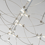 Люстра подвесная с тонкой металлической конструкцией цвета хром Quasar варинант исполнения - 5 | Loft Concept в Перми