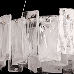 Люстра круглая с подвесными прямоугольными пластинами из стекла Glacier Panels варинант исполнения - 6 | Loft Concept в Перми