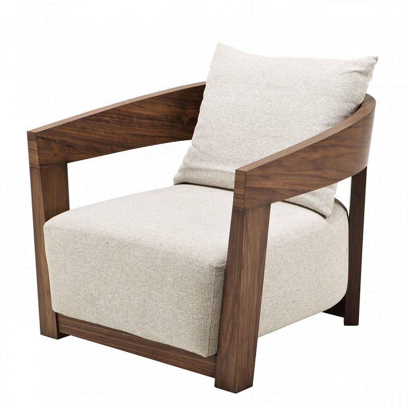 Кресло Eichholtz Chair Rubautelli Walnut Орех Молочный Кресло Eichholtz Chair Rubautelli Walnut Орех Молочный в Перми | Loft Concept