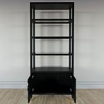 Стеллаж со стеклянными полками Elsa Dreams Black варинант исполнения - 3 | Loft Concept в Перми