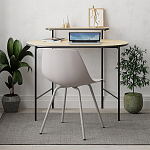 Стол письменный овальной формы с полкой LOUB WORKING TABLE BLACK OAK варинант исполнения - 2 | Loft Concept в Перми