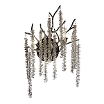 Бра на ветвистым серебрянном каркасе со стеклянными подвесами Raceme варинант исполнения - 1 | Loft Concept в Перми