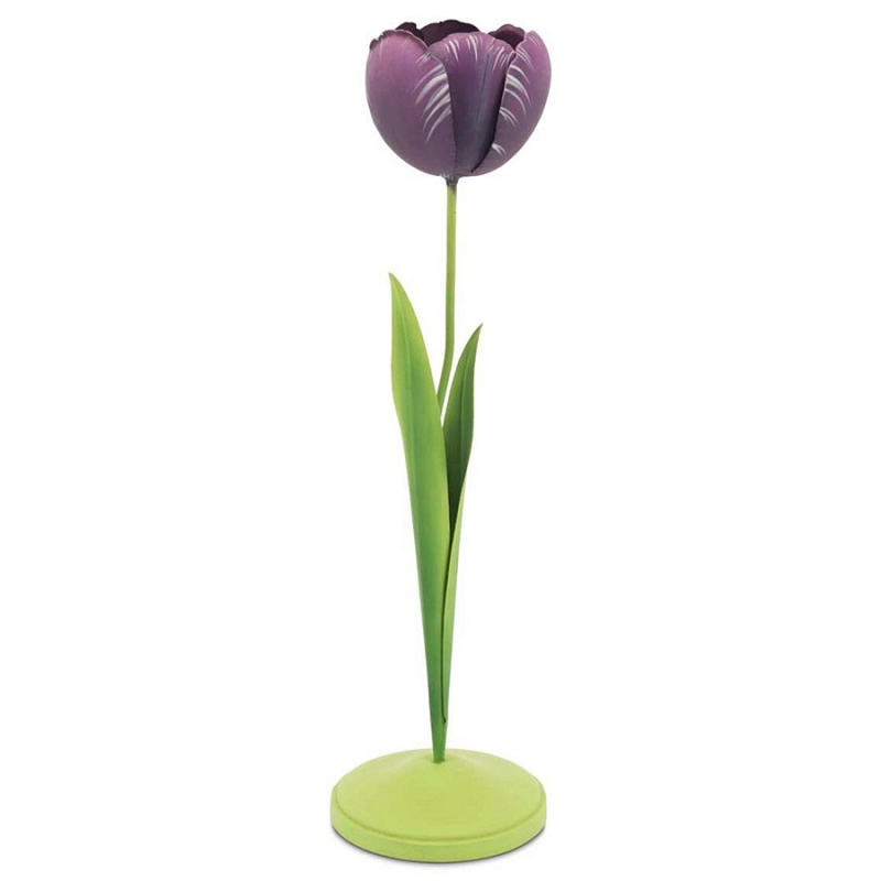 Подсвечник Candleholder Tulip Rem Violet Зеленый Фиолетовый в Перми | Loft Concept 