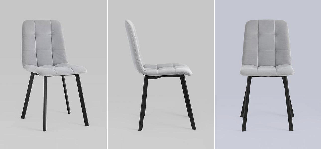 Стул NANCY S Chair Светло-Серый велюр Стул NANCY S Chair Светло-Серый велюр - Loft-Concept в Перми