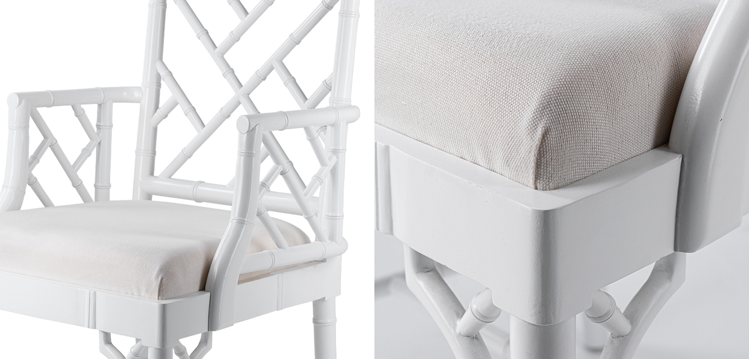 White Chippendale Arm Chair White Chippendale Arm Chair - Loft-Concept в Перми