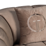 Дизайнерское кресло мягкое из серого велюра Serenity варинант исполнения - 2 | Loft Concept в Перми