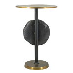 Столик приставной с абстрактным основанием и акцентом в виде золотистого диска Heavenly Space варинант исполнения - 2 | Loft Concept в Перми