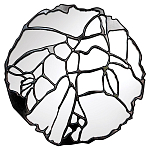 Зеркало кругле в декоративной раме чёрного цвета Black Ratio варинант исполнения - 1 | Loft Concept в Перми