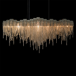 Люстра подвесная с металлическими дугами и длинными цепочками 115 см Atlantis Chain варинант исполнения - 16 | Loft Concept в Перми