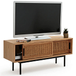 ТВ-тумба из дуба и плетеного ротанга Wicker Chasey TV Stand варинант исполнения - 5 | Loft Concept в Перми