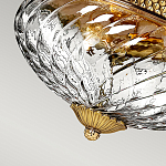 Потолочный светильник цвета латунь с прозрачным рифленым плафоном в форме чаши Hinkley варинант исполнения - 3 | Loft Concept в Перми