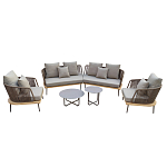 Диван садовый угловой Counter серый варинант исполнения - 3 | Loft Concept в Перми