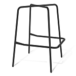 Барный стул со спинкой и подлокотниками на 4-х металлических ножках Douglas Rhombus Черный Велюр варинант исполнения - 5 | Loft Concept в Перми