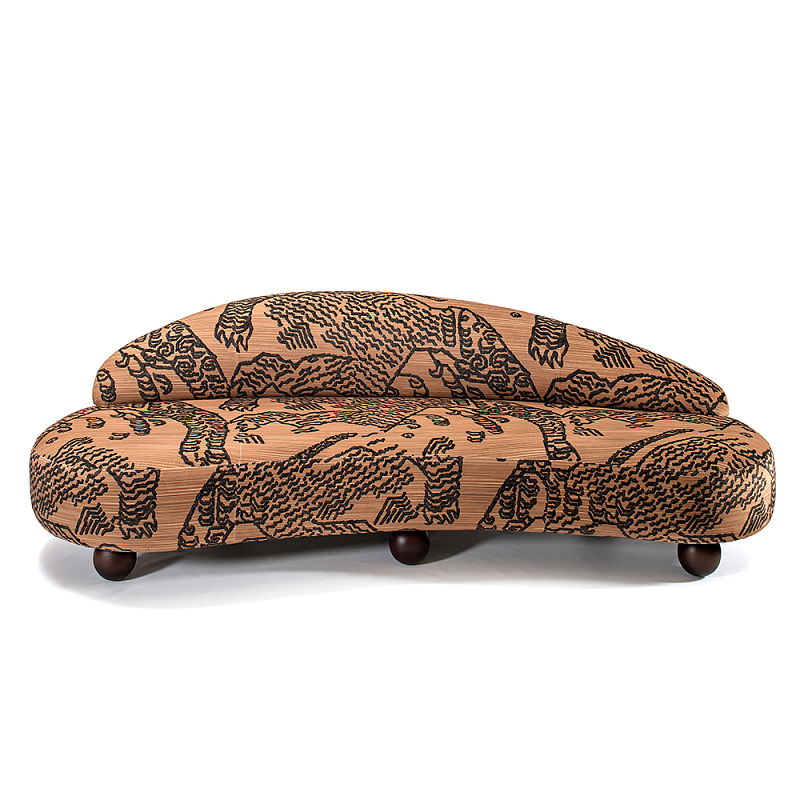 Дизайнерский Диван Wakonda Оранжевый Коричневый в Перми | Loft Concept 