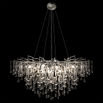 Люстра подвесная с прозрачными стеклянными подвесками в форме капель Диаметр 100 см Droplet Chandelier варинант исполнения - 13 | Loft Concept в Перми