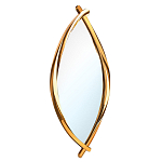 Зеркало овальное в деревянной золотистой раме Oval Gold Lines варинант исполнения - 1 | Loft Concept в Перми