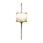 Бра вертикальное с белым полукруглым плафоном и длинным стержнем S Kichler варинант исполнения - 7 | Loft Concept в Перми