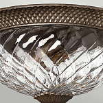 Потолочный светильник с чашеобразным плафоном из толстого волнообразного стекла и широким узорчатым основанием Hinkley варинант исполнения - 3 | Loft Concept в Перми