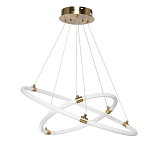 Люстра подвесная с двумя пересекающимися белыми светодиоидными кольцами Luke Lampco Tracer Lamp варинант исполнения - 2 | Loft Concept в Перми