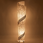 Торшер из перламутра на металлическом каркасе Indonesian Spiral 2 варинант исполнения - 4 | Loft Concept в Перми