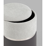 Пуф Mauldine с ящиком серо-черный с экокожей варинант исполнения - 2 | Loft Concept в Перми