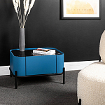 Тумба прикроватная чёрно-голубая с  ящиком Blue Cabinet варинант исполнения - 5 | Loft Concept в Перми