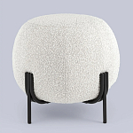 Пуф в ткани букле молочного цвета Pikelet варинант исполнения - 2 | Loft Concept в Перми