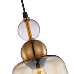 Подвесной светильник со стеклянным плафоном янтарного цвета Prestige варинант исполнения - 3 | Loft Concept в Перми