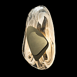 Бра овальное из стекла с золотым элементом Flow Texture  варинант исполнения - 7 | Loft Concept в Перми